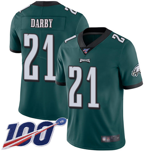 Men Philadelphia Eagles 21 Ronald Darby Midnight Green Team Color Vapor Untouchable NFL Jersey Limited 100th
